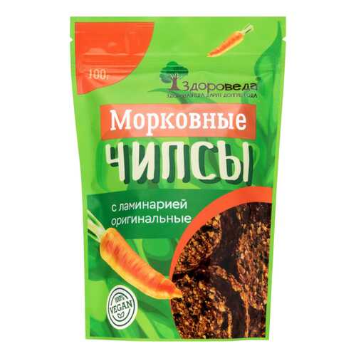 Чипсы морковные Здороведа с ламинарией оригинальные 100 г в Окей