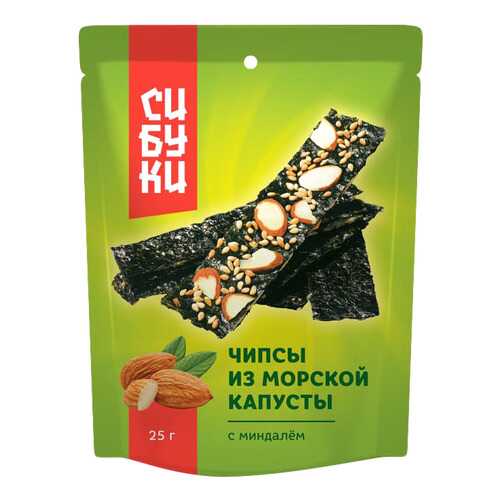 Чипсы Сибуки из морской капусты с миндалем 25 г в Окей