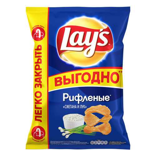 Картофельные чипсы Lay's сметана и лук 225 г в Окей