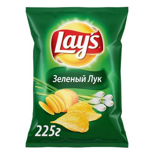Картофельные чипсы Lay's зеленый лук 225 г в Окей
