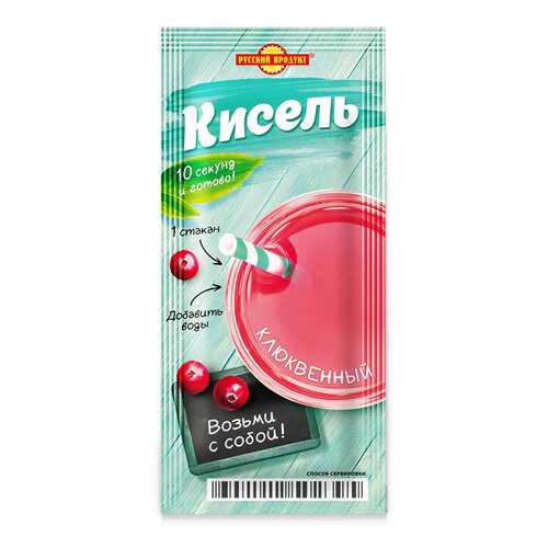 Кисель моментальный порционный Русский Продукт клюквенный 25 г в Окей
