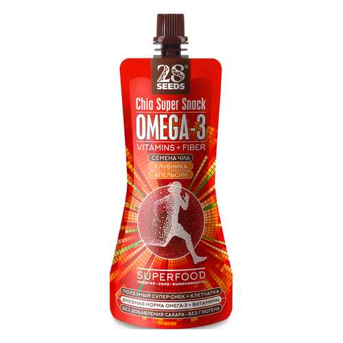 Напиток 28 Seeds Chia Super Snack клубника-апельсин, 150 г в Окей