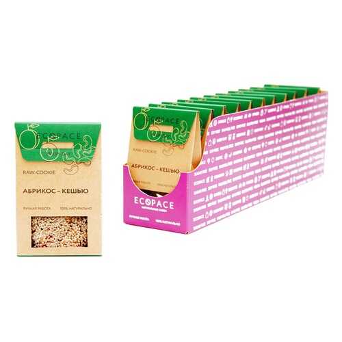 Батончик EcoSpace RAW Cookie Абрикос-Кешью EVERY DAY 55 г Россия в Окей