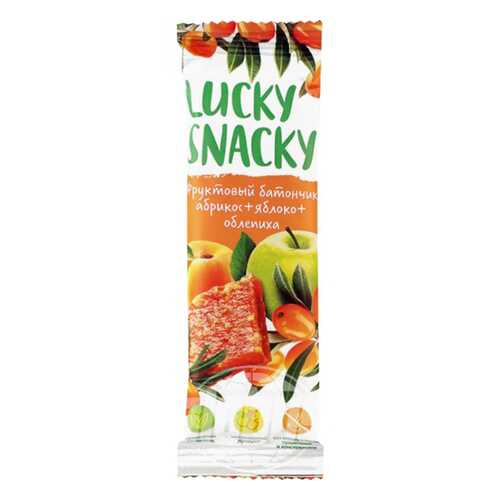 Батончик фруктовый Lucky Snacky с абрикосом яблоком и облепихой в Окей