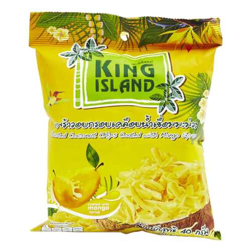 Кокосовые чипсы King Island с манго 40 г в Окей