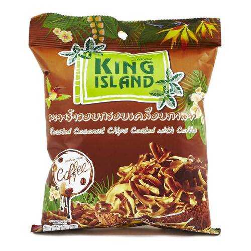 Кокосовые чипсы King Island в кофейной глазури 40 г в Окей