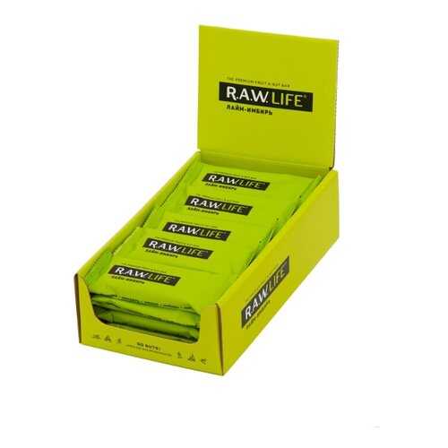 Орехово-фруктовый батончик R.A.W. LIFE «Лайм-Имбирь» (20 шт. в уп.) в Окей