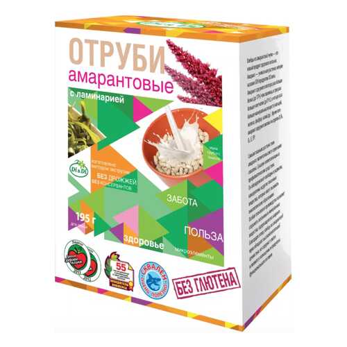 Отруби Di&Di амарантовые безглютеновые с ламинарией 250 г в Окей
