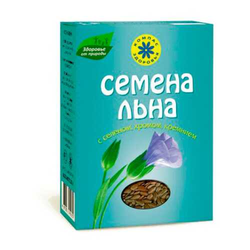 Семена льна с селеном, хромом, кремнием Компас здоровья 200 г в Окей