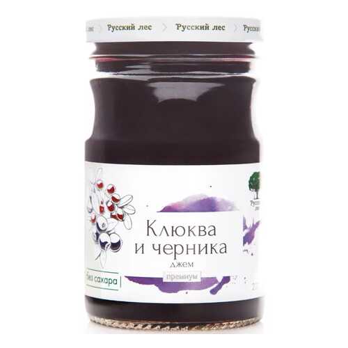 Джем Русский лес клюква и черника премиум 220 г в Окей