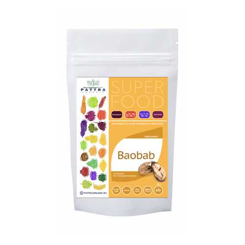 Порошок из плодов баобаба Pattra Organic 75 г в Окей