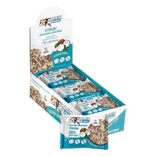 Хлебцы протеино-злаковые ProteinRex кокосовый крамбль 12 штук по 55 г в Окей