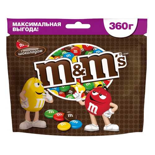 Драже M&M's с молочным шоколадом 360 г в Окей