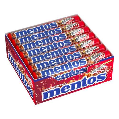 Драже Mentos cola жевательное 21*37 г в Окей