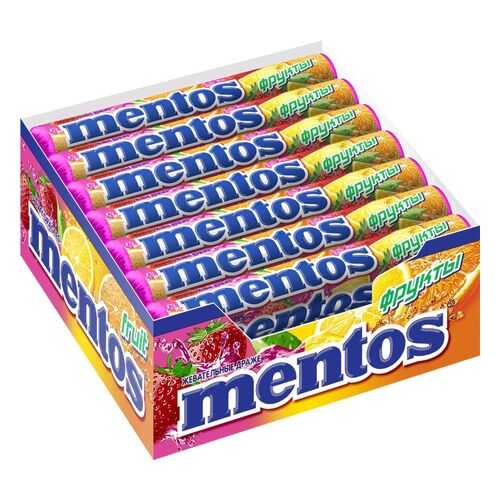 Драже Mentos фрукты жевательное 21*37 г в Окей