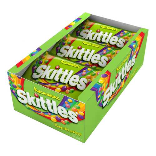 Драже Skittles кисломикс 38 г 12 штук в Окей