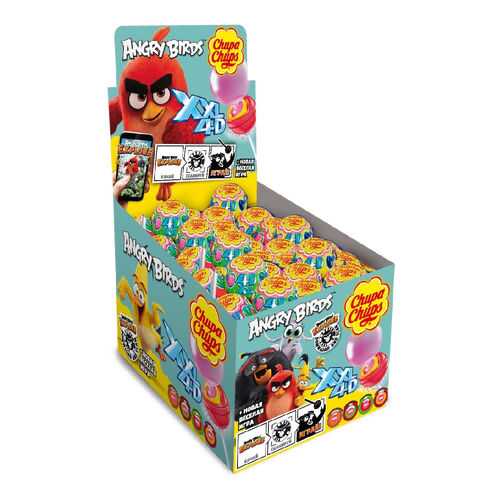 Карамель Chupa Chups XXL 4D Anngri Birds ассорти 40 шт в Окей