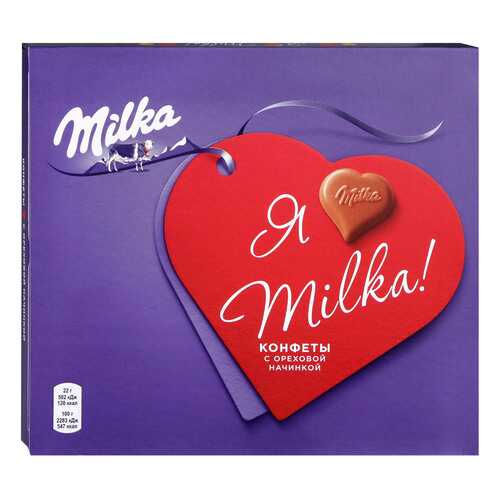 Конфеты Milka молочный шоколад с ореховой начинкой 110 г в Окей
