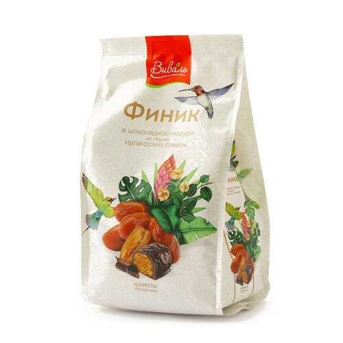 Конфеты Виваль Финик в шоколадной глазури со вкусом ирландских сливок 200г в Окей