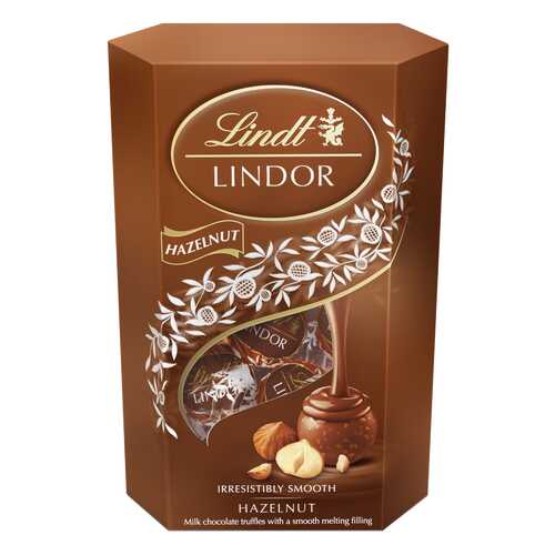 Набор конфет Lindt lindor молочный шоколад с кусочками фундука 200 г в Окей