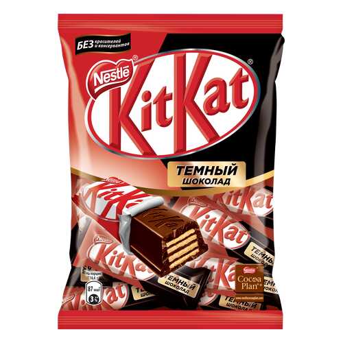 Темный шоколад Kit Kat dark с хрустящей вафлей 169 г в Окей
