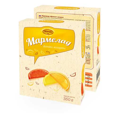 Мармелад дольки ассорти 350г в Окей