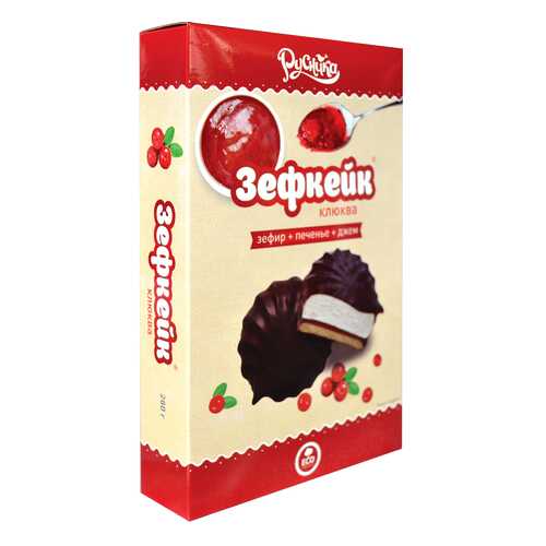 Зефкейки со вкусом клюквы, кор. 280 г в Окей