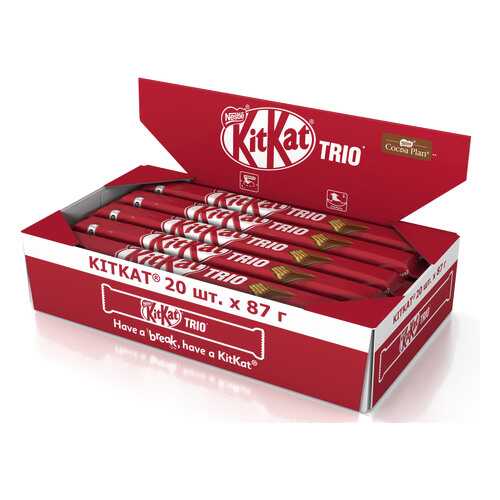 Молочный шоколад Kit Kat с хрустящей вафлей 20 штук по 87 г в Окей
