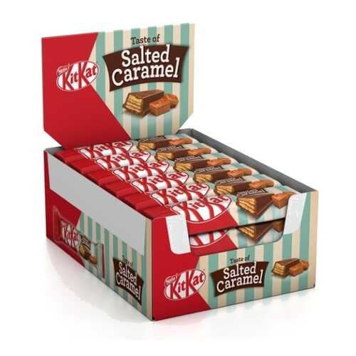 МОЛОЧНЫЙ ШОКОЛАД KITKAT С ХРУСТЯЩЕЙ ВАФЛЕЙ И НАЧИНКОЙ СОЛЕНАЯ КАРАМЕЛИЬ 24*42 г в Окей