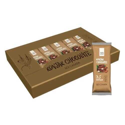 Шоколад без сахара KONJAK CHOCOLATE Миндальный, кор. 10 шт. в Окей
