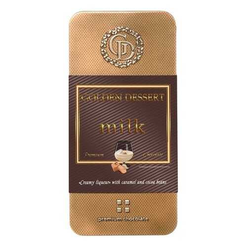 Шоколад Golden Dessert Milk молочный Ликёр Сливочный с карамелью и какао-бобами 100 г в Окей