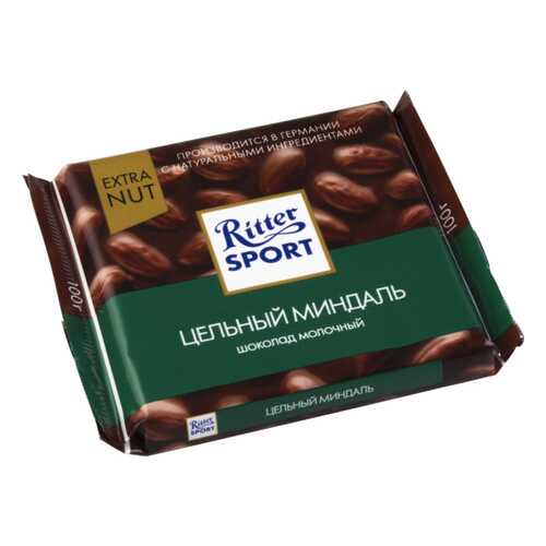 Шоколад молочный Ritter Sport extra nut цельный миндаль 100 г в Окей