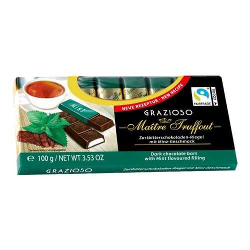 Темный шоколад Graziozo Maitre Truffout с мятой 100 г в Окей