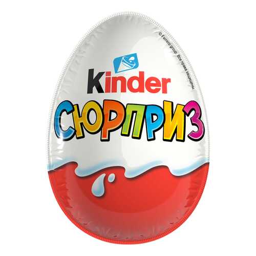 Яйцо Kinder Сюрприз из молочного шоколада с игрушкой Белое яйцо 60 г в Окей