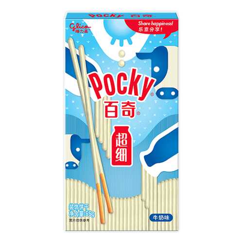 Палочки Glico Pocky молочные белый шоколад ультра тонкие 55 г в Окей