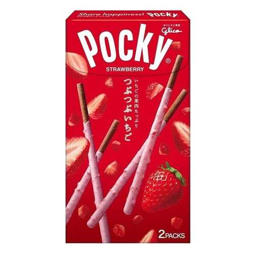 Палочки Pocky Glico в шоколаде клубничные сердечки 57.6 г в Окей