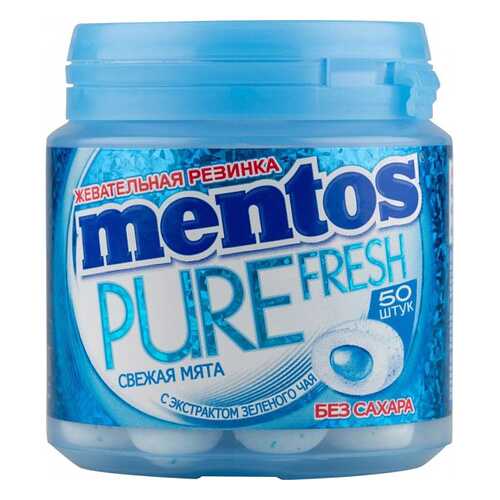 Жевательная резинка Mentos свежая мята без сахара с экстрактом зеленого чая 50 штук в Окей