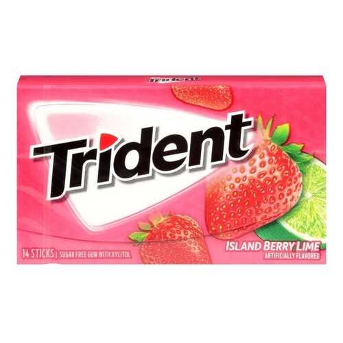 Жевательная резинка TRIDENT Клубника, Лайм 14 пластинок (США) в Окей
