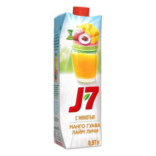 Напиток J7 сокосодержащий лайм-личи-манго-гуава 0.97 л в Окей
